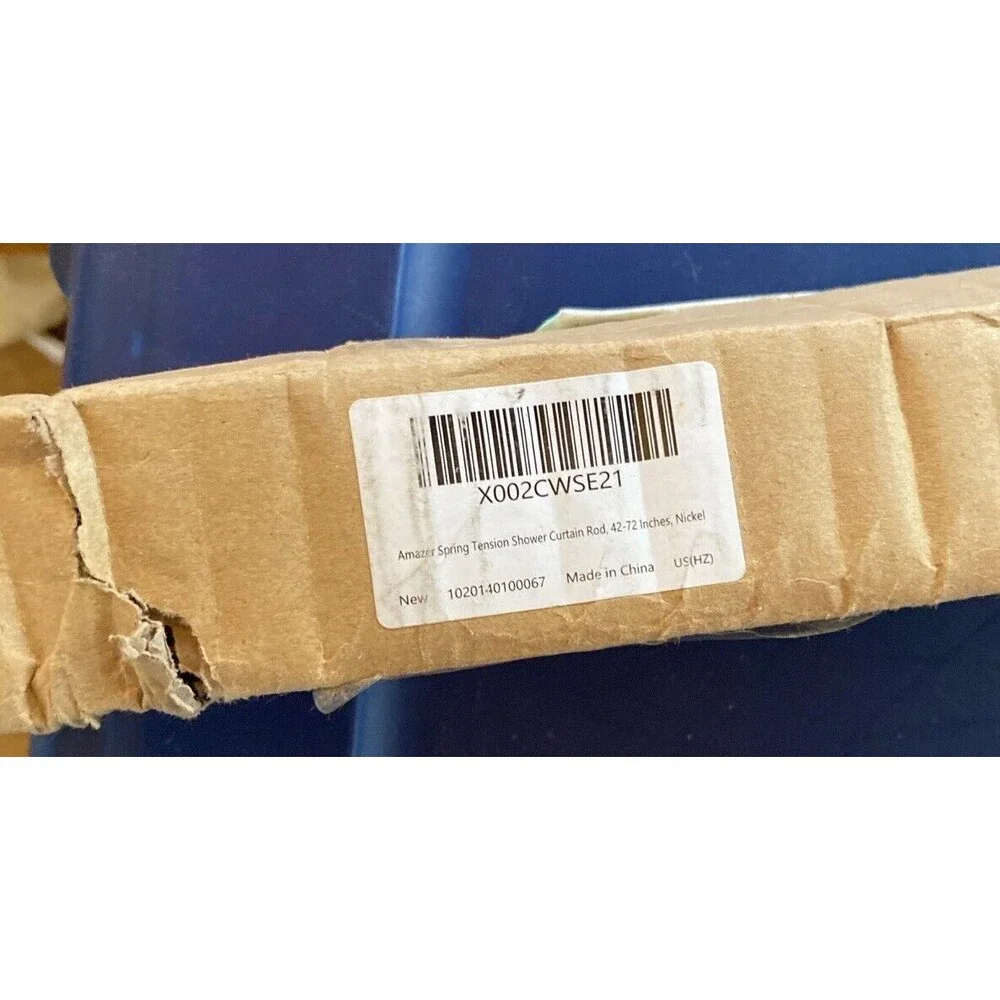 Amazer Spring Tension Shower Curtain Rod 42-72 In Adjustable No Drill